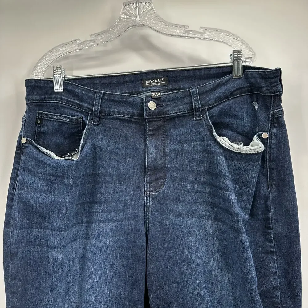 Judy Blue‎ Jeans Womens 20W High Rise Stretch Ankle Slim Fit Denim Pants
